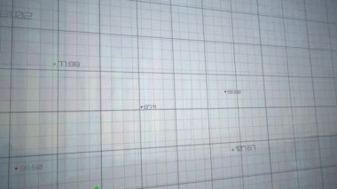 Animation of financial data processing over white background. Global business, finances, data processing and digital interface concept digitally generated video.