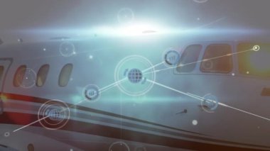 Animation of network of connections over man using network. Global connections digital interface data processing concept digitally generated video.