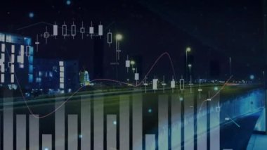 Animation of globe, graphs, case outbreak and night traffic. Monkey pox, health and pandemic concept digitally generated video.