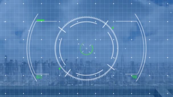 Animation Scope Scanning Line Particles Diverse Data Processing Grid Global — Vídeo de Stock