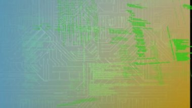 Digital animation of programming computer language moving over graphical interface background. Hologram, digitally generated, multiple exposure, coding, database, futuristic and technology concept.