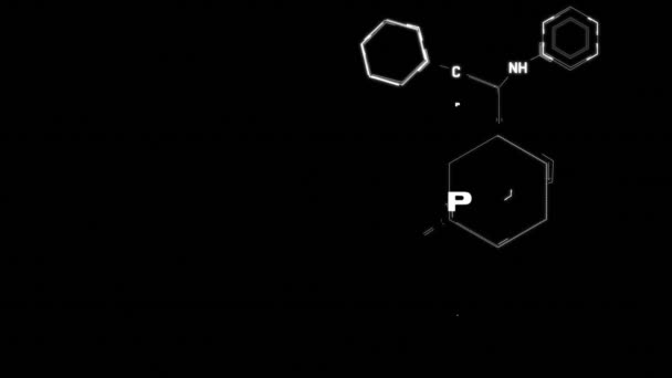Animation Monkey Pox Alert Chemical Formulas Black Background Monkey Pox — Stockvideo
