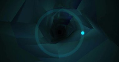 Animation of digital screen with circles and shapes. Global computers, network, data and technology concept digitally generated video.