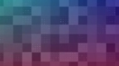 Animation of moving lights over grid of grey squares processing data. Global communication, business, data and digital interface concept digitally generated video.
