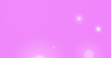 Animation of glowing spots of lights over pink background. colour, movement and energy background concept, digitally generated video.
