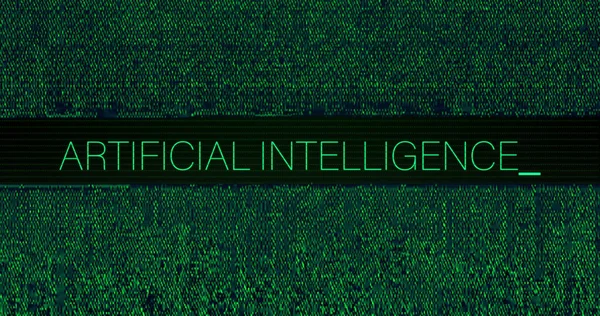 Image Interference Artificial Intelligence Text Black Background Global Technology Digital — ストック写真