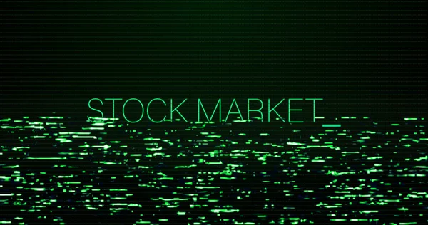Image Interference Stock Market Text Black Background Global Technology Digital — Stockfoto