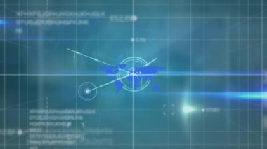 Animation of world map over data processing and network of connections. global business, computing and digital interface concept digitally generated video.