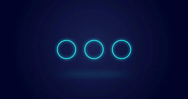 Image Neon Circles Moving Navy Background Shape Colour Movement Concept — Zdjęcie stockowe