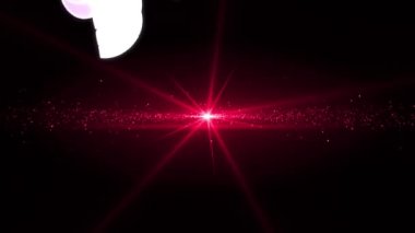 Animation of start and lights on black background. video game, communication and entertainment concept digitally generated video.