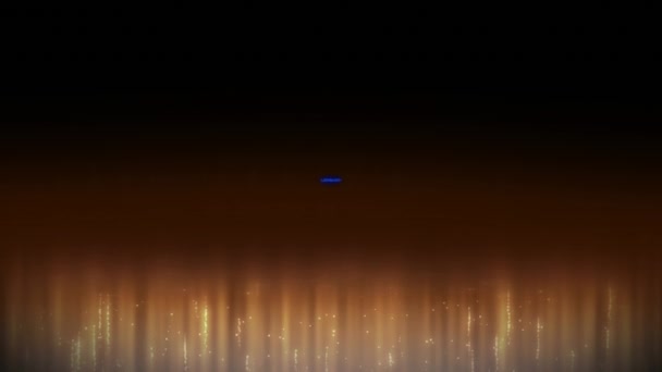 Animation Digital Level Text Illuminated Lights Black Background Copy Space — Wideo stockowe