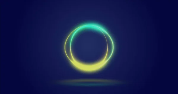 Image Processing Circle Navy Background Tech Symbols Loading Technology Concept — Zdjęcie stockowe