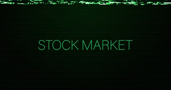 Image Interference Stock Market Text Black Background Global Technology Digital — Stockfoto