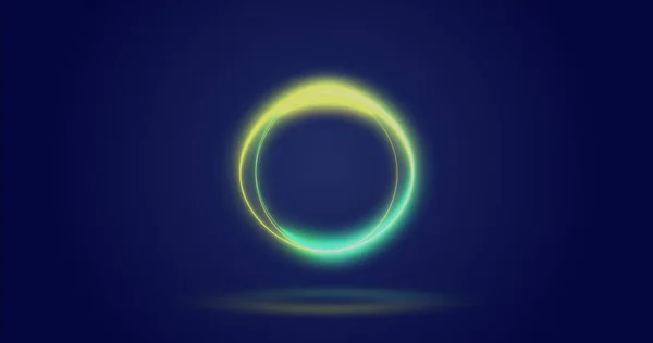 Image Processing Circle Navy Background Tech Symbols Loading Technology Concept — 스톡 사진