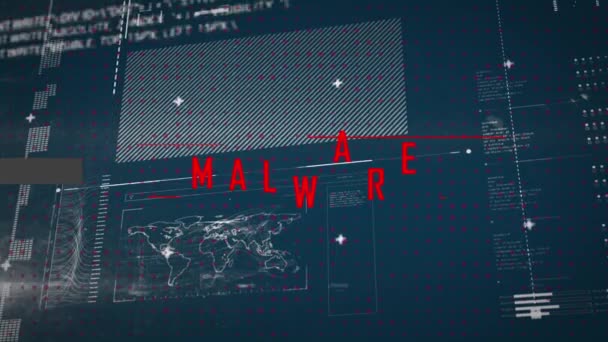 Digital Video Malware Text Computer Interface Analysis Background Data Networking — Video