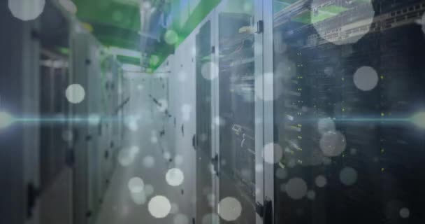 Animation Spots Server Room Global Business Digital Interface Concept Digitally — Stock video