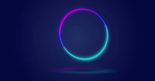 Image Neon Circles Moving Navy Background Shape Colour Movement Concept - Stock-foto