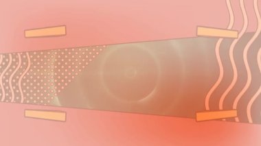 Animation of orange gradient with abstract shapes in background. Light and colour concept digitally generated video.