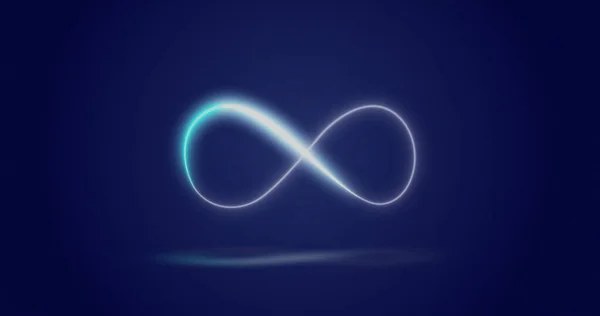 Image Infinity Symbol Navy Background Shape Colour Movement Concept Digitally — Stockfoto