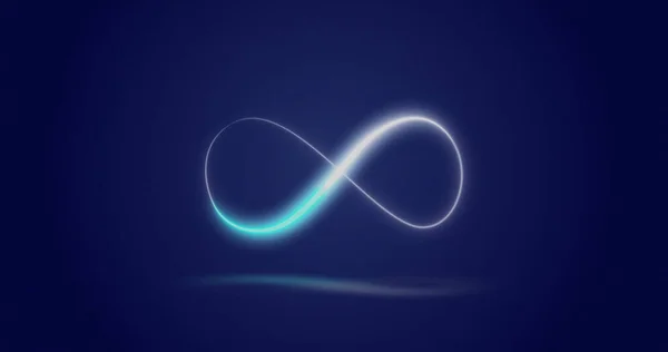 Image Infinity Symbol Navy Background Shape Colour Movement Concept Digitally — ストック写真