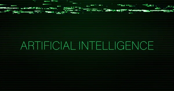 Image Interference Artificial Intelligence Text Black Background Global Technology Digital — ストック写真