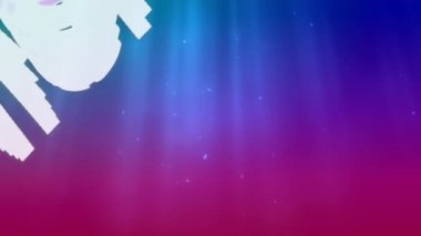 Animation of digital high score text against blue and purple background. Digitally generated, multiple exposure, abstract, video game, arcade, winning, achievement and competition concept.