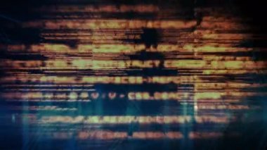 Animation of data processing on grid over blue background. global data processing, computing and digital interface concept digitally generated video.