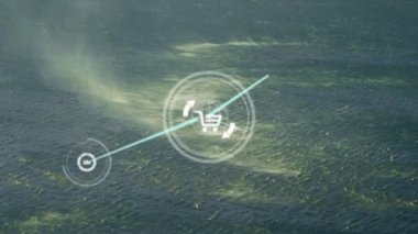 Animation of network of connections over ground. Global cloud computing, data processing and networks concept digitally generated video.