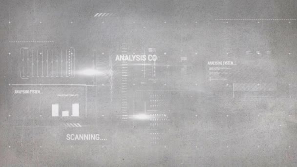 Animation Financial Data Graphs Scanning Analysis Digital Interface Digital Composite — Wideo stockowe