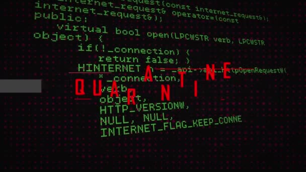 Unique Digital Video Quarantine Text Computer Coding Background Data Networking — Vídeo de Stock