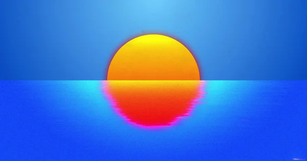 Image Interference Sun Water Blue Background Abstract Background Colour Movement — ストック写真