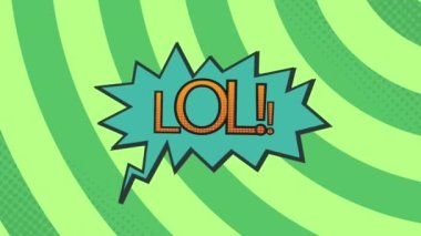 Animation of 5 comic option texts on different backgrounds. social media, comic and communication concept digitally generated video.