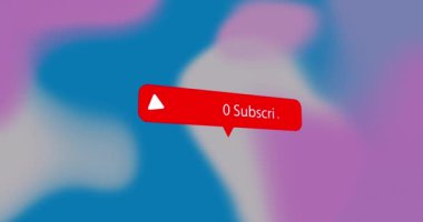 Animation of media icon over shapes. Social media and abstract background concept digitally generated video.