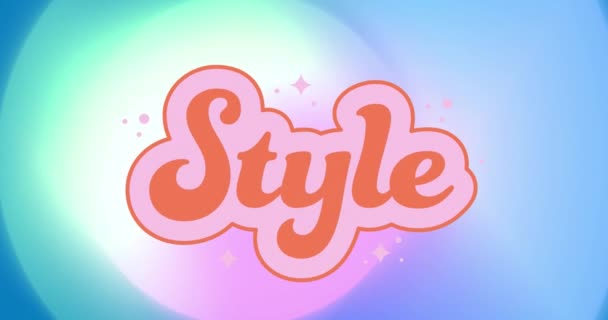 Animation Style Text Shapes Social Media Abstract Background Concept Digitally — Wideo stockowe