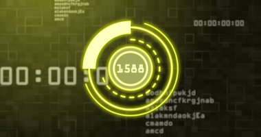 Siyah arkaplan üzerindeki veri işleme alanının görüntüsü. Küresel teknoloji, bilgisayar ve dijital arayüz kavramı dijital olarak oluşturulmuş görüntü.