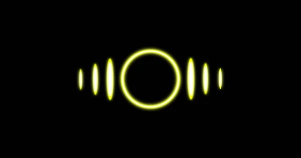 Image Glowing Yellow Circle Lines Black Background Colour Movement Concept — Zdjęcie stockowe