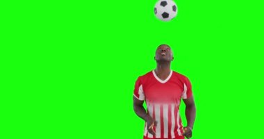 Afrikalı Amerikalı erkek futbolcu. Spor, hareket, eğitim ve aktif yaşam tarzı kavramı.