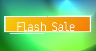 Animation of flash sale text over shapes. Social media and abstract background concept digitally generated video.