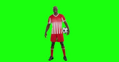 Afrikalı Amerikalı erkek futbolcu. Spor, hareket, eğitim ve aktif yaşam tarzı kavramı.
