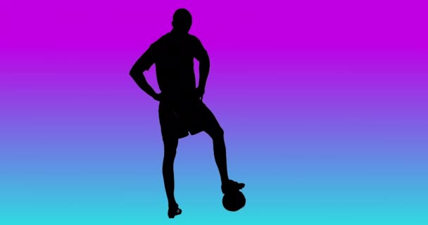 Fußballspieler Sport Bewegung Training Und Aktives Lebensstil Konzept — Stockvideo