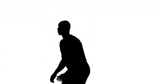 Мужчина Футболист Спорт Движение Тренировка Активный Образ Жизни — стоковое видео