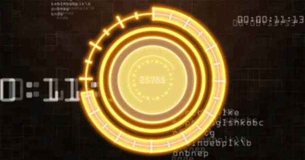 Image Scope Scanning Data Processing Black Background Global Technology Computing — Stock Fotó