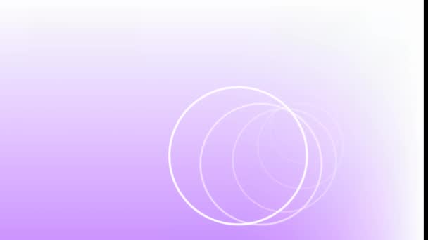 Animation Abstract Circular Shape Spinning Copy Space Gradient Purple Background — Video Stock