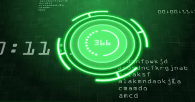 Siyah arkaplan üzerindeki veri işleme alanının görüntüsü. Küresel teknoloji, bilgisayar ve dijital arayüz kavramı dijital olarak oluşturulmuş görüntü.