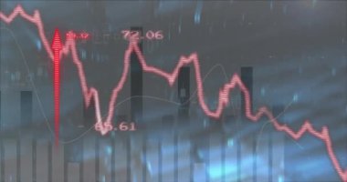 Siyah arkaplan üzerinde veri işleme animasyonu. küresel iş ve dijital arayüz kavramı dijital olarak oluşturulmuş video.