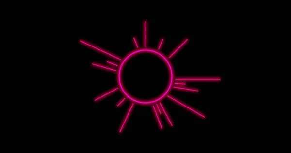 Image Glowing Pink Circle Lines Black Background Colour Movement Concept — 图库照片