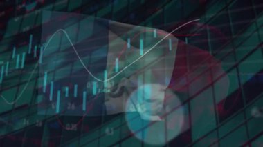 Animation of data processing over flag of france. Global business, national flags and digital interface concept digitally generated video.