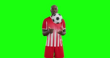 Afrikalı Amerikalı erkek futbolcu. Spor, hareket, eğitim ve aktif yaşam tarzı kavramı.