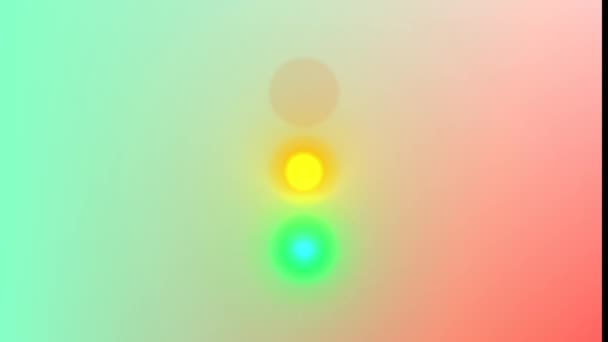 Animation Red Green Yellow Light Spot Gradient Green Pink Background — Stockvideo
