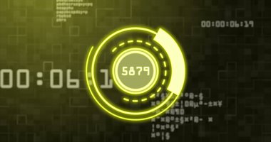 Siyah arkaplan üzerindeki veri işleme alanının görüntüsü. Küresel teknoloji, bilgisayar ve dijital arayüz kavramı dijital olarak oluşturulmuş görüntü.